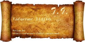 Taferner Ildikó névjegykártya